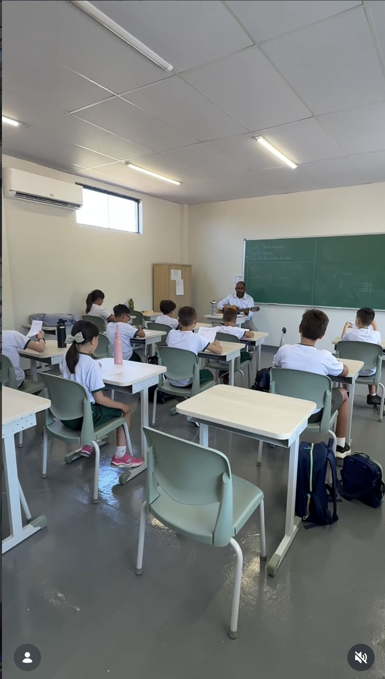 Sala de aula da Escola Montecassino
